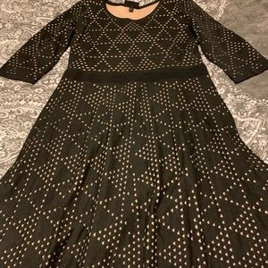 Lane Bryant Dark Grey & Nude Sweater Dress-18/20